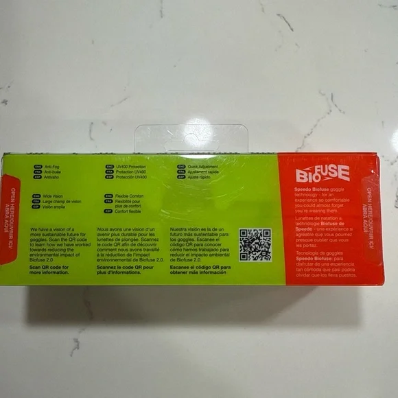 Speedo Biofuse Adult Black and White Goggles - Picture 5 of 8